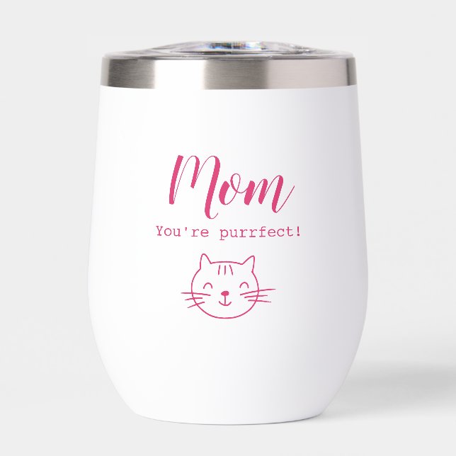 "Mum, you're purrfect" funny cute cat lover's  (Front)