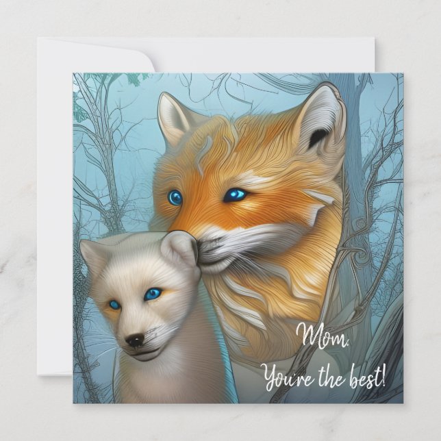 Mum You're the best - Fox and baby  (Front)