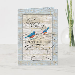 Mum You're the Best Musical Bluebirds Mother's Day Card