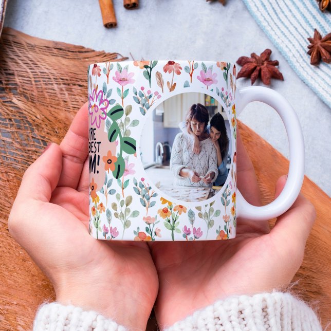 Mum You're the Wildflower: Personalised Photo Mug  (mother's day mug photo
)