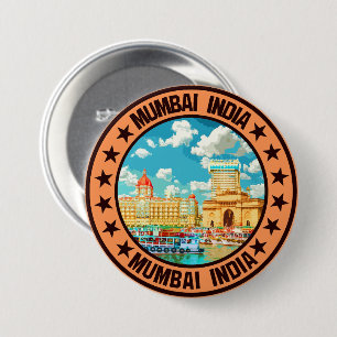 Mumbai 7.5 cm round badge