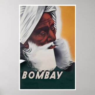 Mumbai Art India Travel Poster Bombay PrintA