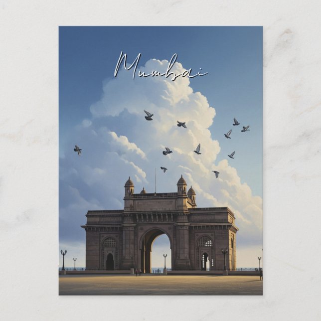 Mumbai Gateway of India Souvenir Postcard (Front)