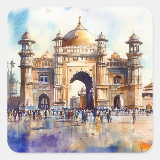 Mumbai in India Square Sticker (Front)