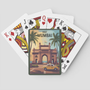 Mumbai India Gateway of India Illustration Travel  Playing Cards