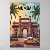 Mumbai India Gateway of India Illustration Travel