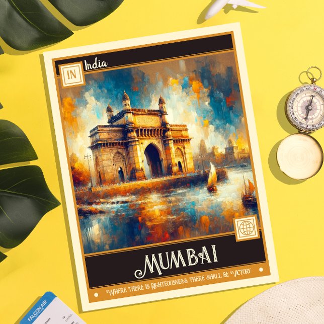 Mumbai, India | Vintage Painting Postcard (Creator Uploaded)