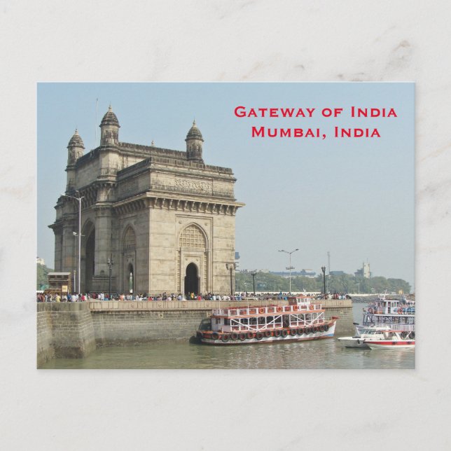 Mumbai India Vintage Tourism Travel Add Postcard (Front)