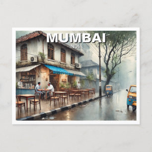 Mumbai Streetview Travel Souvenir Postcard