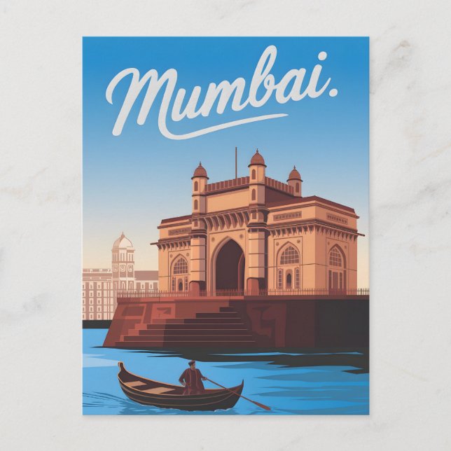 Mumbai vintage postcard (Front)