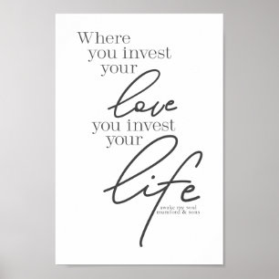 Mumford & Sons Art - Invest your love, life Poster