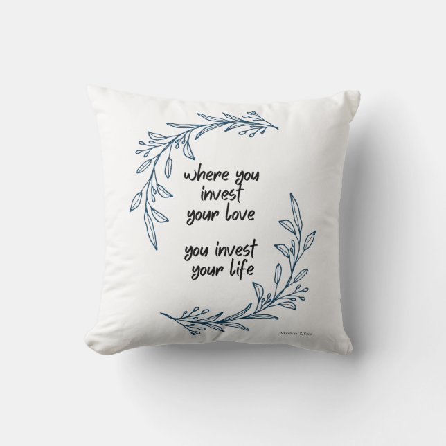 Mumford & Son's "Awake My Soul" Pillow (Front)