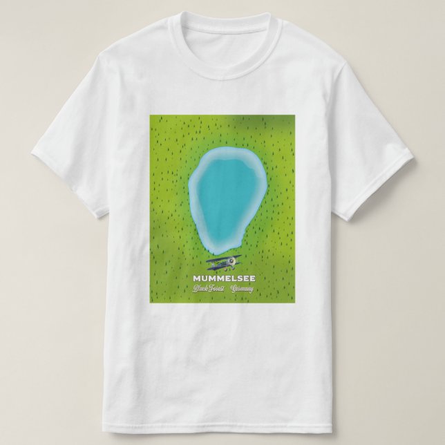 Mummelsee Black Forest Germany map. T-Shirt (Design Front)