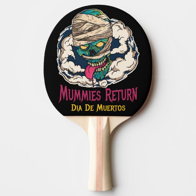 Mummies Dia De Muertos - Day of the Dead Ping Pong Paddle (Front)