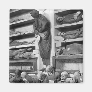 Mummies in the Palermo catacombs, Italy Magnet