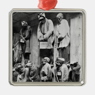 Mummies of catacomb in Palermo, Italy Metal Tree Decoration
