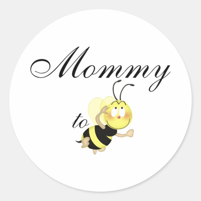 Mummy 2 be classic round sticker (Front)