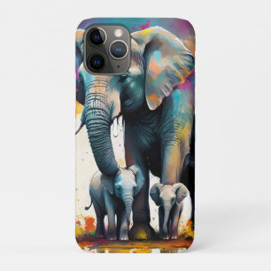Mummy And Baby Elephants Colour Splash, Case-Mate iPhone Case