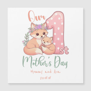 Mummy and Baby Fox Pink 1st Mothers Day