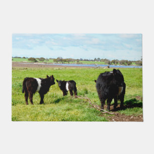 Mummy And Baby Galloway Cows, Doormat