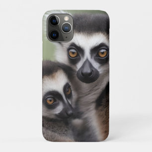 Mummy And Baby Lemur Cuddling, Case-Mate iPhone Case