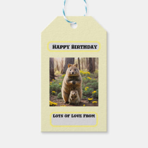 Mummy And Baby Meerkat, Birthday Gift Tags