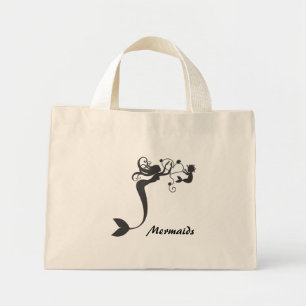 Mummy and baby Mermaids Mini Tote Bag