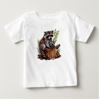Mummy And Baby Raccoons
