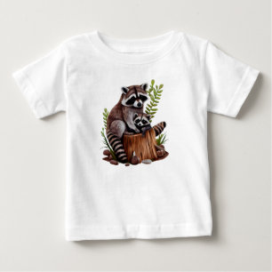 Mummy And Baby Raccoons T-Shirt