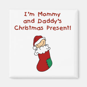 Mummy and Daddy's Christmas Present Magnet