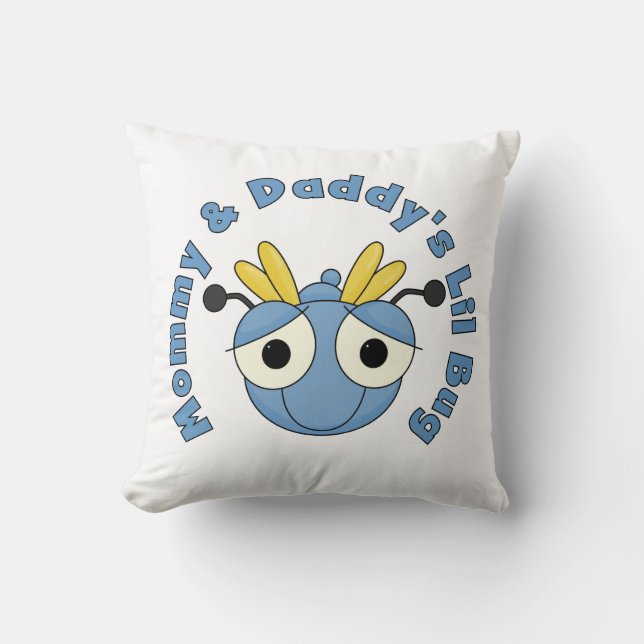 Mummy and Daddy's Lil Bug Cushion (Front)