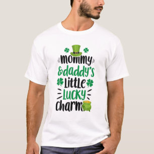 Mummy and Daddy's Little Lucky Charm St Patricks D T-Shirt