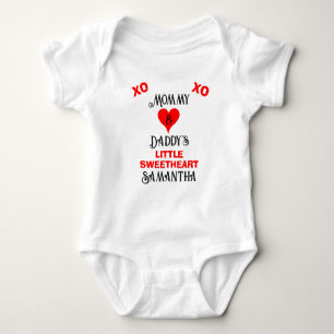 Mummy and Daddy's Little Sweetheart Baby NAME Bodysuit