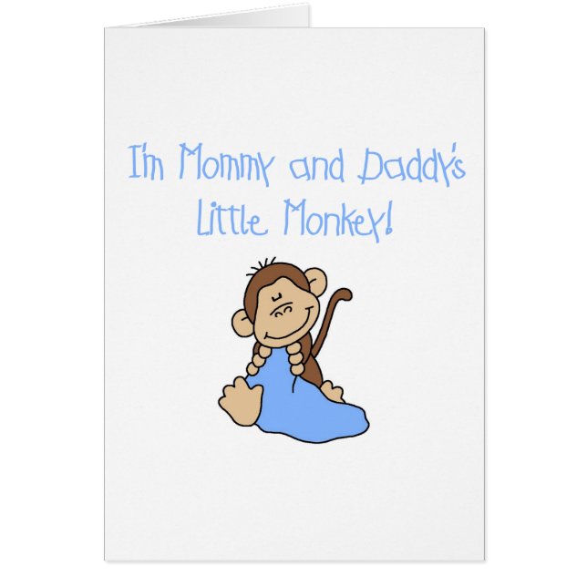 Mummy and Daddy's Monkey -Blue Tshirts and Gifts (Front)