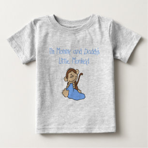 Mummy and Daddy's Monkey -Blue Tshirts and Gifts