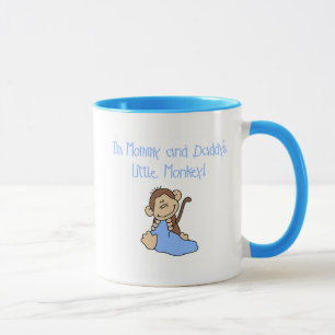 Mummy and Daddy's Monkey -Blue Tshirts and Gifts Mug