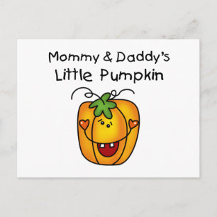 Mummy and Daddy's Pumpkin Tshirts and Gifts Postcard