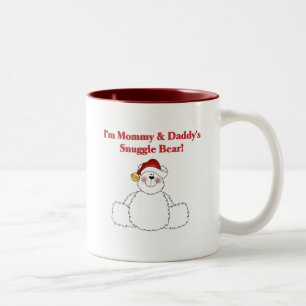 Mummy and Daddy's Snuggle Bear Tshirts and Gifts Two-Tone Coffee Mug