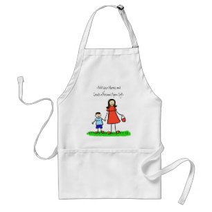 Mummy and Me Apron (Brunette -Customised Names)