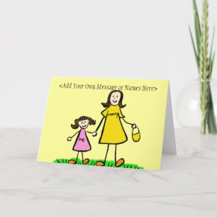 Mummy and Me Brunette Card (Customise Message)