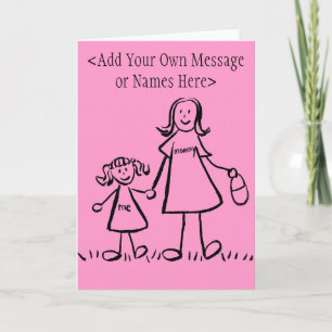 Mummy and Me Greeting Card (Customise Message)