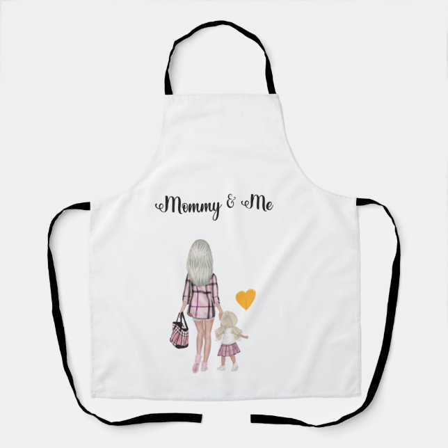 Mummy and Me Holding Hands  All-Over Print Apron (Front)