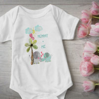 Mummy and Me | Teal Mum and Baby Elephant