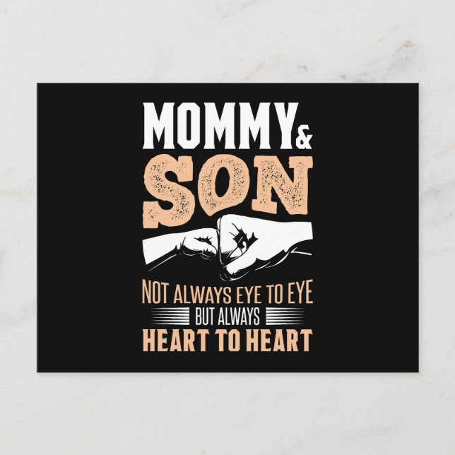 mummy-and-son-heart-to-heart postcard (Front)