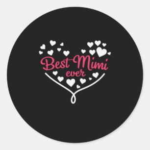 Mummy Art Best Mimi Ever Classic Round Sticker