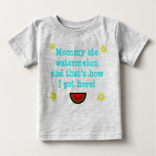 Mummy ate Watermelon Infant Sleeper T-Shirt