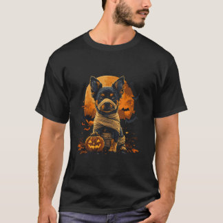 Mummy Australian Cattle Dog Pumpkin Scary Hallowee T-Shirt