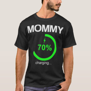 Mummy Battery Charging Funny Parent Graphic Novelt T-Shirt