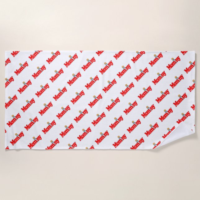 Mummy Beach Towel (Front)