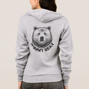 Mummy Bear, Hand Drawn Illustration Hoodie